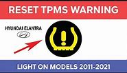 How to Reset The TPMS On A Hyundai Elantra & Where Is The Button Located? 2011- 2021