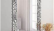 MUAUSU Rectangle Crystal Decorative Wall Mirror 35.4'' x23.6'' Mosaic Art Silver Wall Mirror for Wall Decor Bathroom Living Room Bedroom