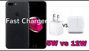 iPhone 7 plus Fast Charging | 12W vs 5W Adopter | 2017