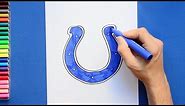 How to draw the Indianapolis Colts Logo (NFL Team)