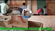 Master Bedroom tv unit Design || how to make tv unit at home || tv unit kaise banaye