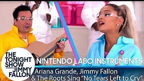 Ariana Grande performs No Tears Left To Cry with Nintendo Labo and it’s cardboard magic