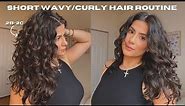 HOW TO style wavy/curly short 2b/2c hair | *Updated routine*