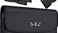 De-Bin Nylon Belt Holster Pouch Designed for iPhone 12 Pro Belt Case iPhone 12 Belt Holder Military Grade Magnetic Closure with Belt Clip Loops Fit iPhone 12 Pro/ 12/11 with Regular Case on-Black
