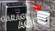 How to install a PORTABLE AC unit in the GARAGE, on a BUDGET!!!