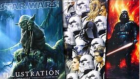 Star Wars Art: Illustration book preview🌌 Original trilogy & Prequel trilogy drawing and paintings
