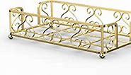 Guest Towel Holder Tray for Bathroom - Disposable Hand Towels Holder for Bathroom, Paper Hand Towel Holder, Paper Napkins Tray, Napkin Holders for Paper Napkins, Dinner Napkin Holder - Gold