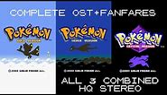 Pokemon Gold/Silver/Crystal Soundtrack HQ STEREO COMPLETE OST & FANFARES