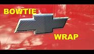 Chevy Bowtie Vinyl Emblem Wrap install