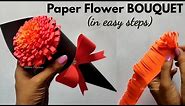DIY Paper Flower BOUQUET/ Birthday gift ideas/Unique Flower Bouquet Homemade Craft ideas(Cute)