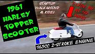 1961 Harley Davidson Topper REVIEW 165cc Scooter -- Startup Walkaround & 40+ MPH RIDE!