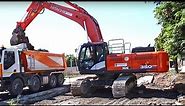 Hitachi ZX350LCN-6 excavator on international railway project