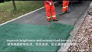 Go Green color asphalt sealer project demo