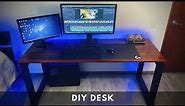 How to Build a MODERN WOOD Desk For Under 100$ | Custom DIY Desk 🎮