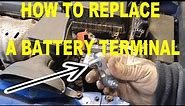 HOW TO REPLACE A BATTERY TERMINAL ON A TOYOTA CAMRY, STUD STYLE TERMINAL!