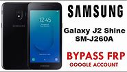 Samsung Galaxy J2 Shine SM-J260A Google Account lock Bypass Easy Steps & Quick Method 100% Work.