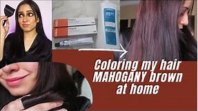 Coloring my hair Mahogany at home | Loreal Majirel | CandidJyo