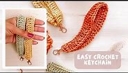 Easy Crochet Wristlet | Crochet Keychain Tutorial | Crochet Strap Pattern