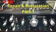 Sansui AU-9900 Vintage Stereo Integrated Amplifier Repair And Restoration. Fixing Old Audio - Part1