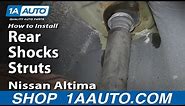 How To Install Replace Remove Rear Shocks Struts 2002-06 Nissan Altima