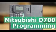 How to program the Mitsubishi D700 series VFD / AC Inverter (D720, D740)