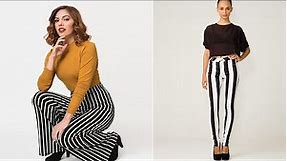 black and white striped pants outfit ideas