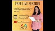 009 FREE LIVE DEMO| How to draw step by step method @AshaArtsAcademy-AAA @WatchDrawColourbyAAA