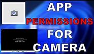 How to Manage app permissions for camera in Windows 11