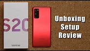 Samsung Galaxy S20 FE - Unboxing, Setup and Initial Review (Red Color)