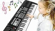 Digital Music Piano Keyboard 61 Key - Portable Electronic Musical Instrument Multi-Function Keyboard and Microphone for Kids Piano Music Teaching Toys Birthday Christmas Day Gifts for Kids