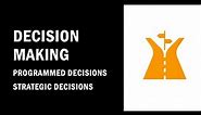 Human Relations: What is decision making? | Programmed Decisions | Types of Decisions