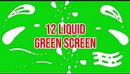 Top 12 || Green Screen Liquid Shape || by Green Pedia