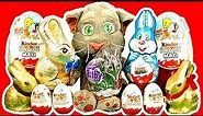 Kinder Surprise Eggs Maxi Egg Easter Bunny Chocolate Talking Tom Cat Smashing Unwrapping