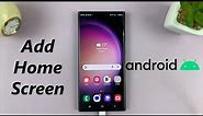 How To Add Home Screen On Android