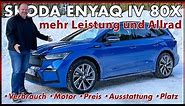 2022 SKODA ENYAQ iV 80x Mehr Leistung & Allrad im Elektro SUV | Test Reichweite Motor Review Deutsch