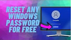 Reset Any Windows Password For FREE
