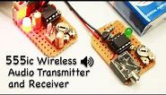 555 IC Wireless Audio Transmitter and Receiver