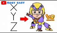How to draw vir the robot boy step by step | drawing and coloring vir the robot boy