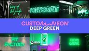 Deep Green LED Neon Light Signs | Custom Neon® Color Range
