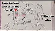 How to draw a cute anime couple (Narrated step by step)