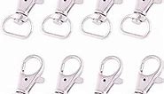 Rainbow Swivel Clasp Lanyard Snap Hook Lobster Claw Clasp 1/2” Key Chain Base Keys Webbing Clips Bag Purse Hardware for DIY Sewing Craft Jewelry Findings 20pcs (Silver)