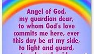 Night Prayer To The Guardian Angel Wall Art 11"x14" Religious Unframed Print Poster for Bedroom decor. Ideal For Christian and Spiritual Family, Daughter, Son, Child