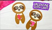 Sloth Valentine Craft For Kids