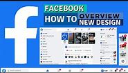 Facebook new design layout and how to use it