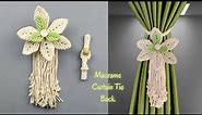 DIY Macrame Curtain Tie Back Tutorial | Flower Curtain Tie Back