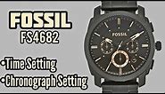 How To Setting Time and Reset Chronograph on FOSSIL FS4682 Watch | SolimBD | Watch Repair Channel
