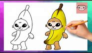 How To Draw Banana Cat | Cute Easy Drawing Tutorial