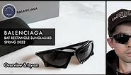 Balenciaga Bat Rectangle Sunglasses - Spring 2022: Overview and try-on