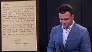 Connor Williams Reads Family Letter After Being Drafted