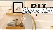 DIY Shiplap Accent Wall | Small Bathroom Transformation | How to Make a Shiplap Accent Wall